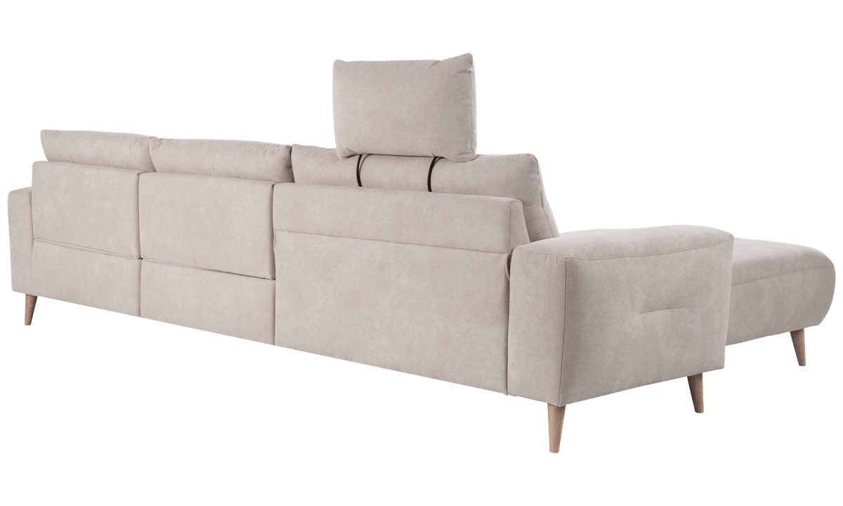 beiges Sofa ALIKA von ADA Möbel mit Holzfüßen im Scandi Stil