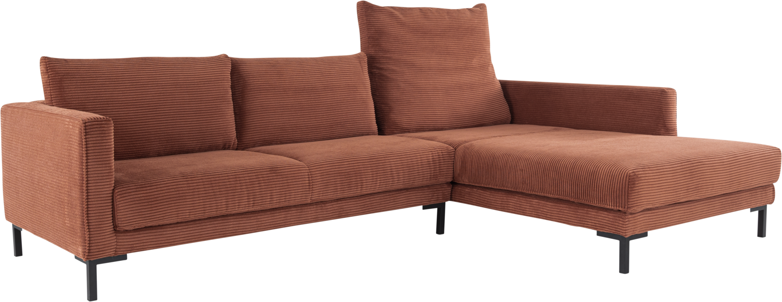 VALENTINO couch in rust brown and corduroy from ADA Möbel