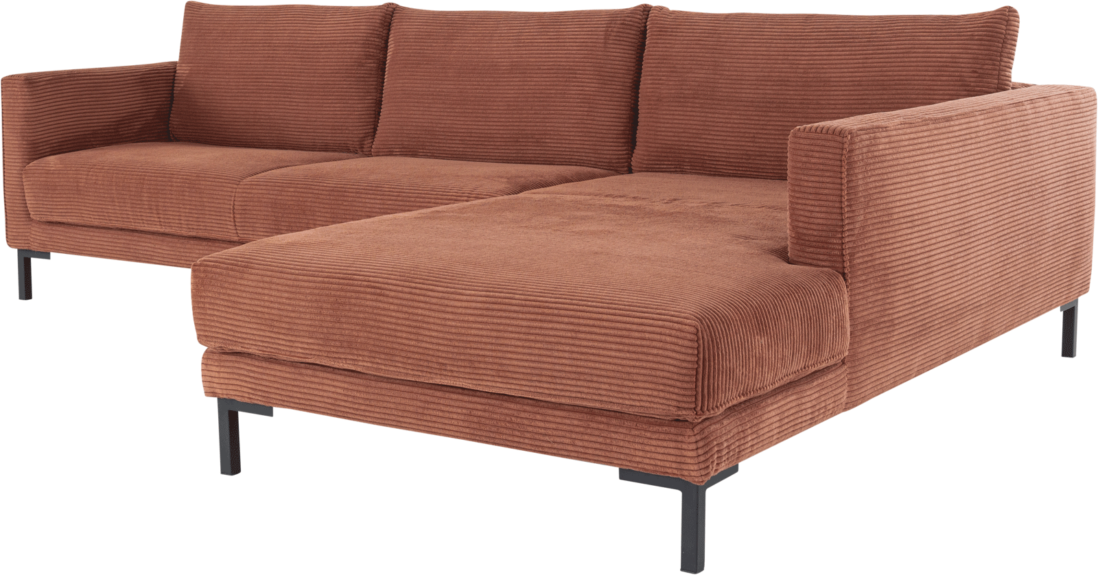 VALENTINO couch in rust brown and corduroy from ADA Möbel