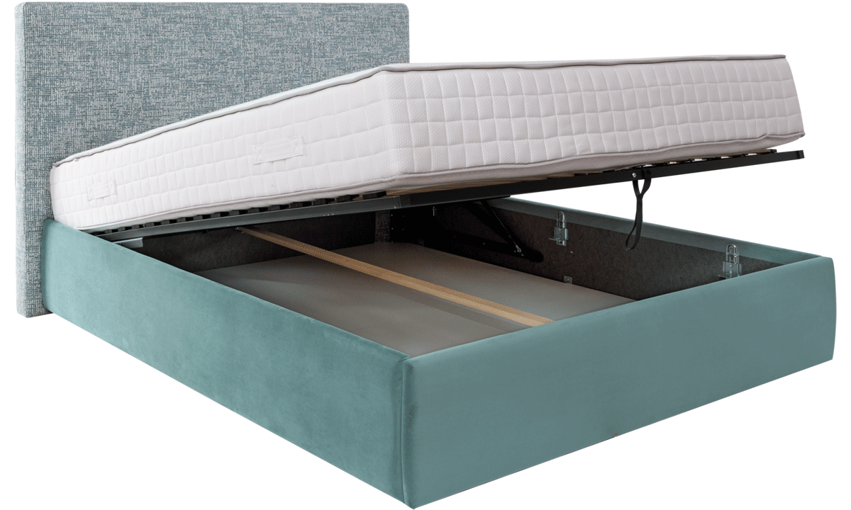 Bett Prudens mit Stauraum im Bettkasten